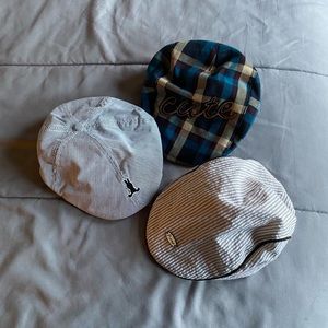 Baby Beret cabbie baseball hat set of 3
